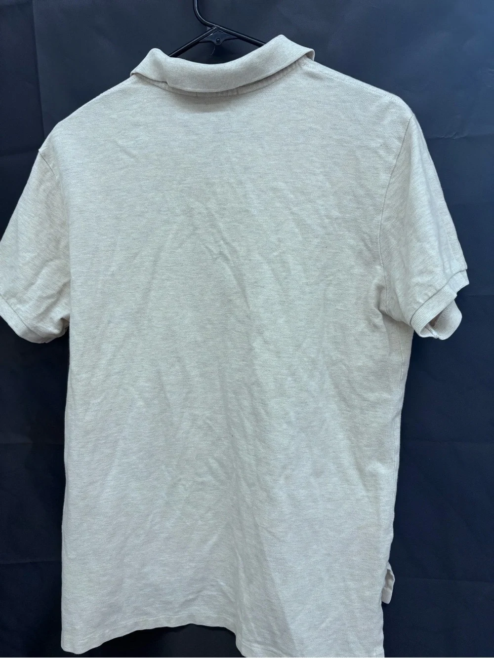 Ralph Lauren Men's Polo Shirt - Light Beige with Navy Pony